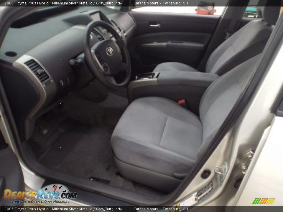 2005 Toyota Prius Hybrid Millenium Silver Metallic / Gray/Burgundy Photo #13