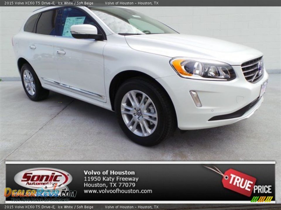 2015 Volvo XC60 T5 Drive-E Ice White / Soft Beige Photo #1