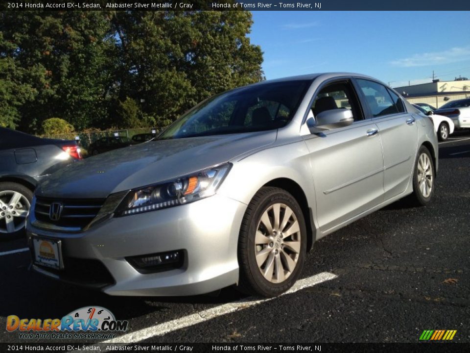 2014 Honda Accord EX-L Sedan Alabaster Silver Metallic / Gray Photo #1