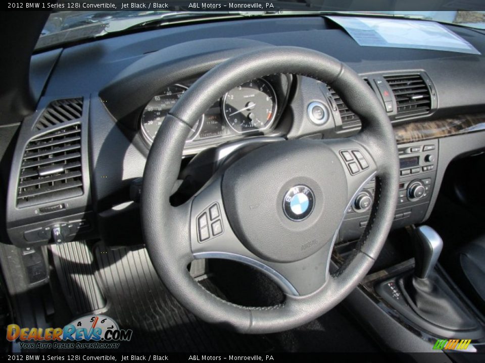2012 BMW 1 Series 128i Convertible Jet Black / Black Photo #13
