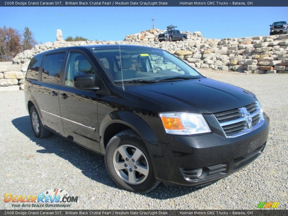 2008 Dodge Grand Caravan SXT Brilliant Black Crystal Pearl / Medium Slate Gray/Light Shale Photo #1