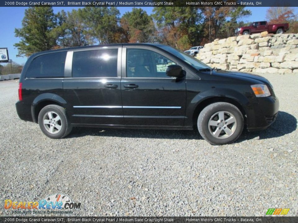 2008 Dodge Grand Caravan SXT Brilliant Black Crystal Pearl / Medium Slate Gray/Light Shale Photo #35