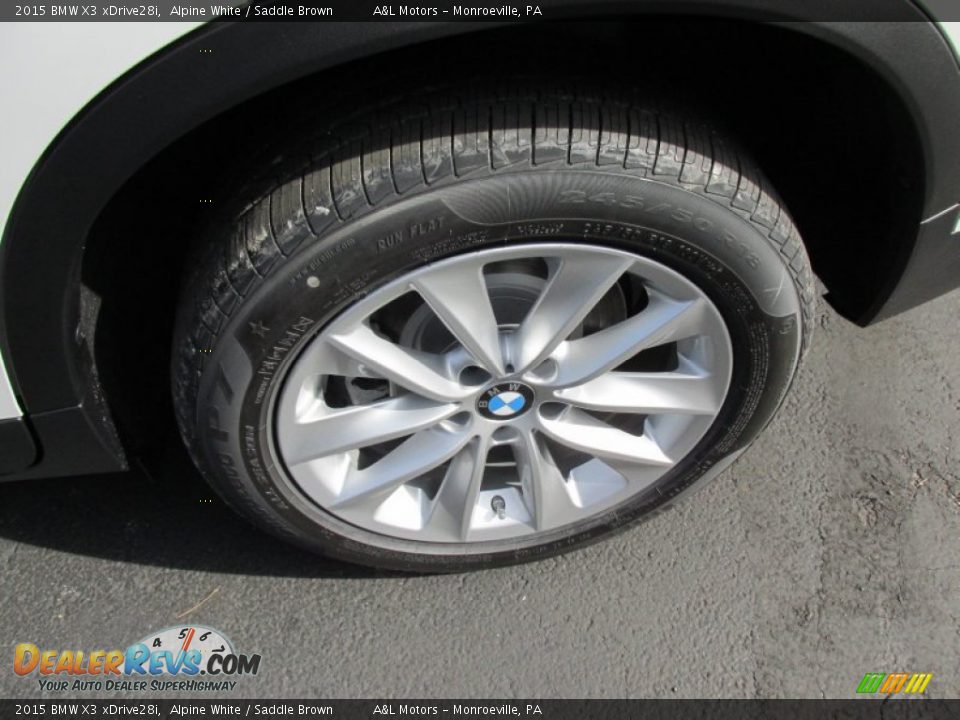 2015 BMW X3 xDrive28i Alpine White / Saddle Brown Photo #3