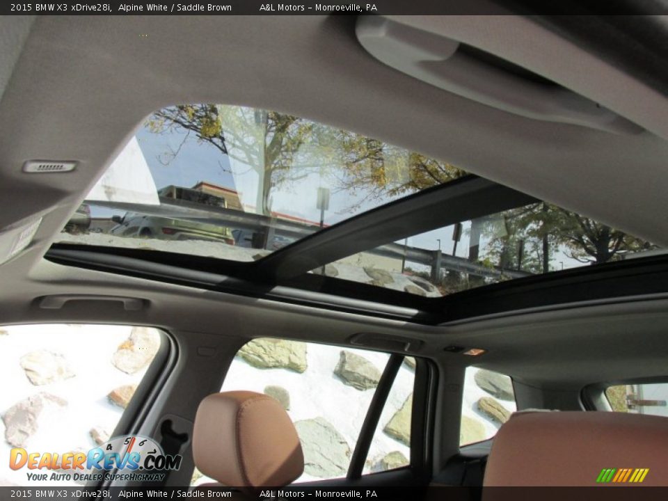 2015 BMW X3 xDrive28i Alpine White / Saddle Brown Photo #12