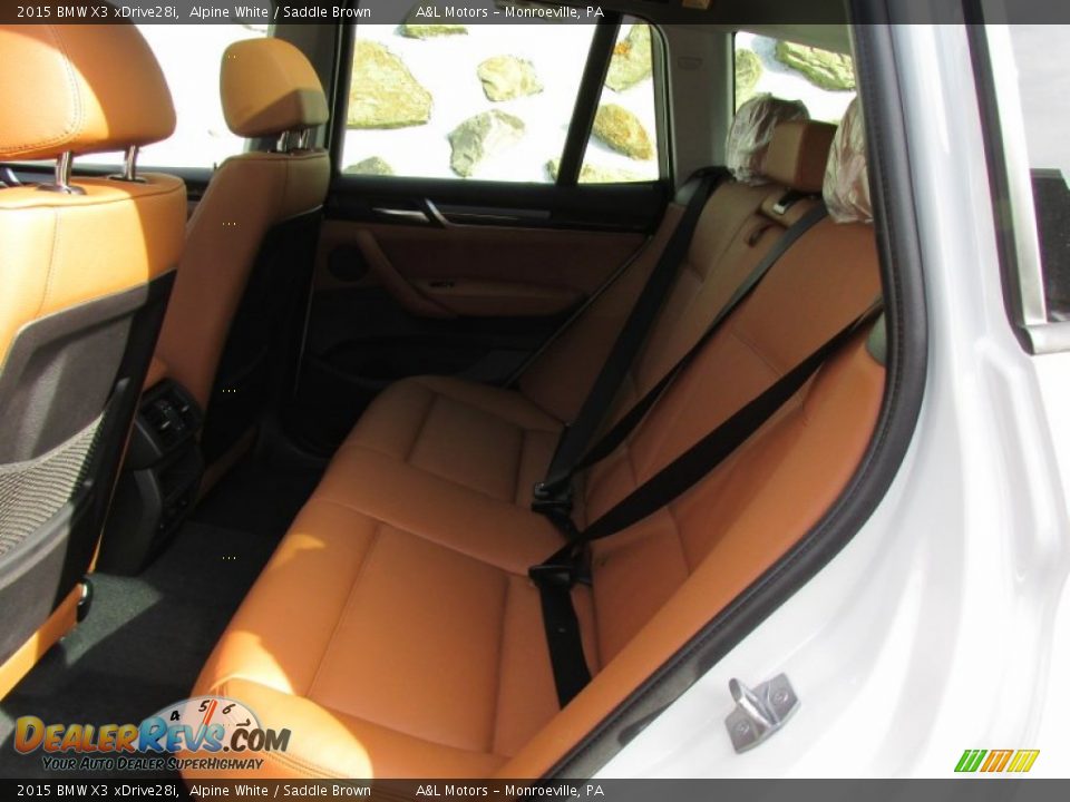 2015 BMW X3 xDrive28i Alpine White / Saddle Brown Photo #14