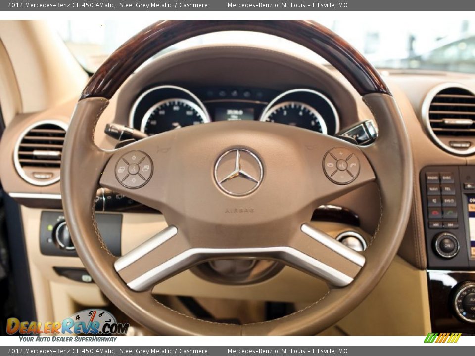 2012 Mercedes-Benz GL 450 4Matic Steel Grey Metallic / Cashmere Photo #25