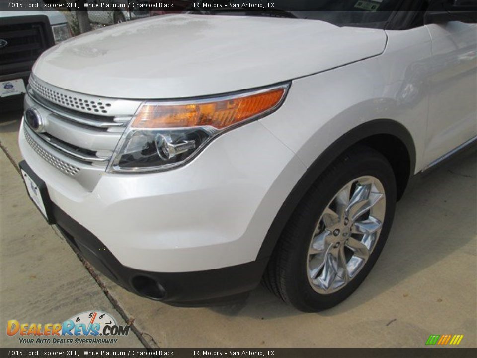 2015 Ford Explorer XLT White Platinum / Charcoal Black Photo #3