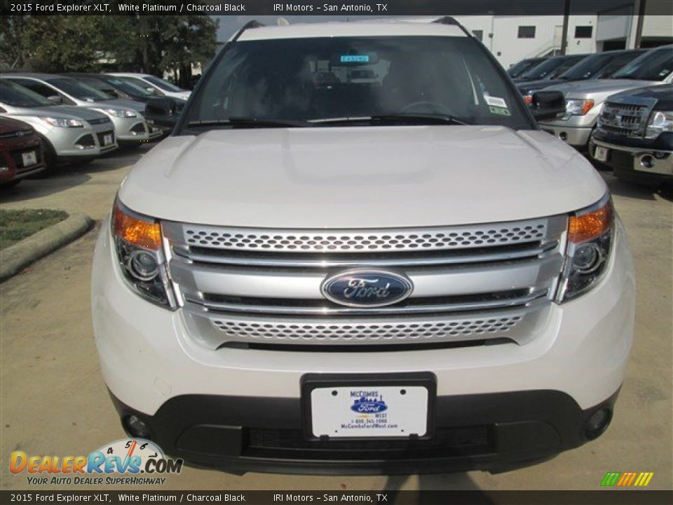 2015 Ford Explorer XLT White Platinum / Charcoal Black Photo #4