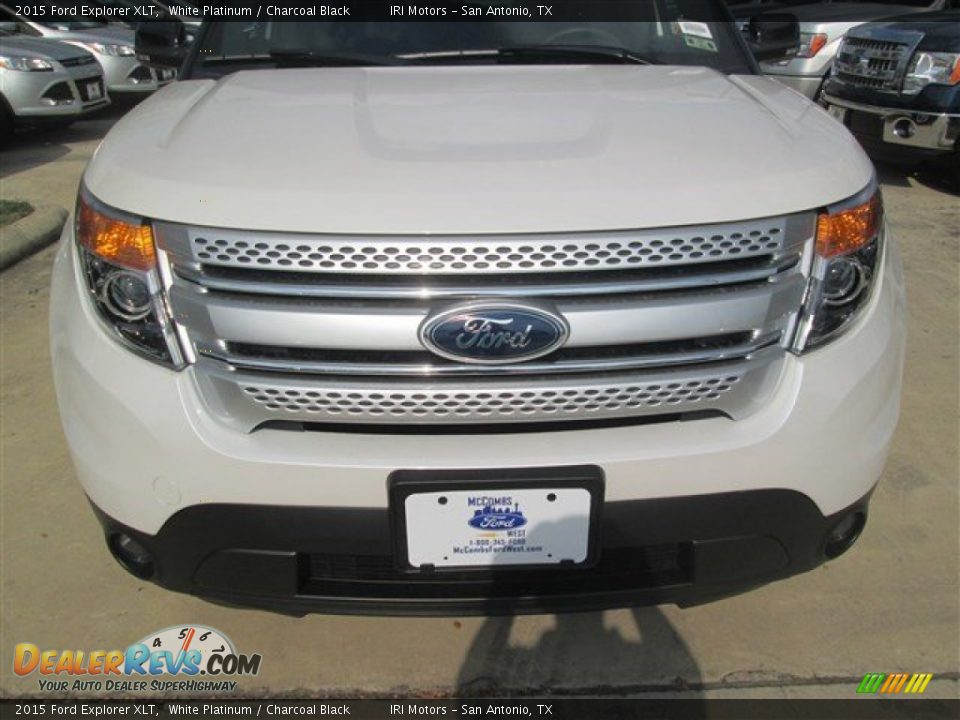 2015 Ford Explorer XLT White Platinum / Charcoal Black Photo #5