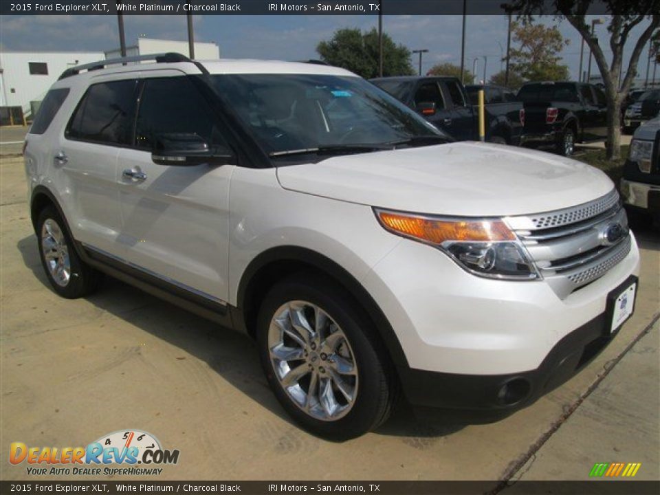2015 Ford Explorer XLT White Platinum / Charcoal Black Photo #6