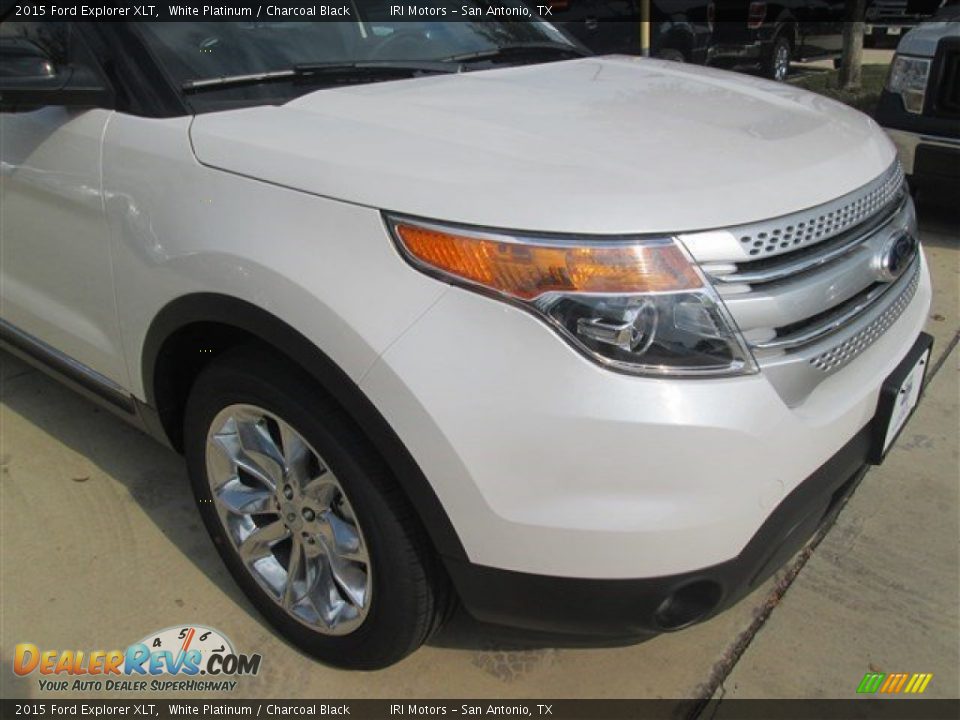 2015 Ford Explorer XLT White Platinum / Charcoal Black Photo #7