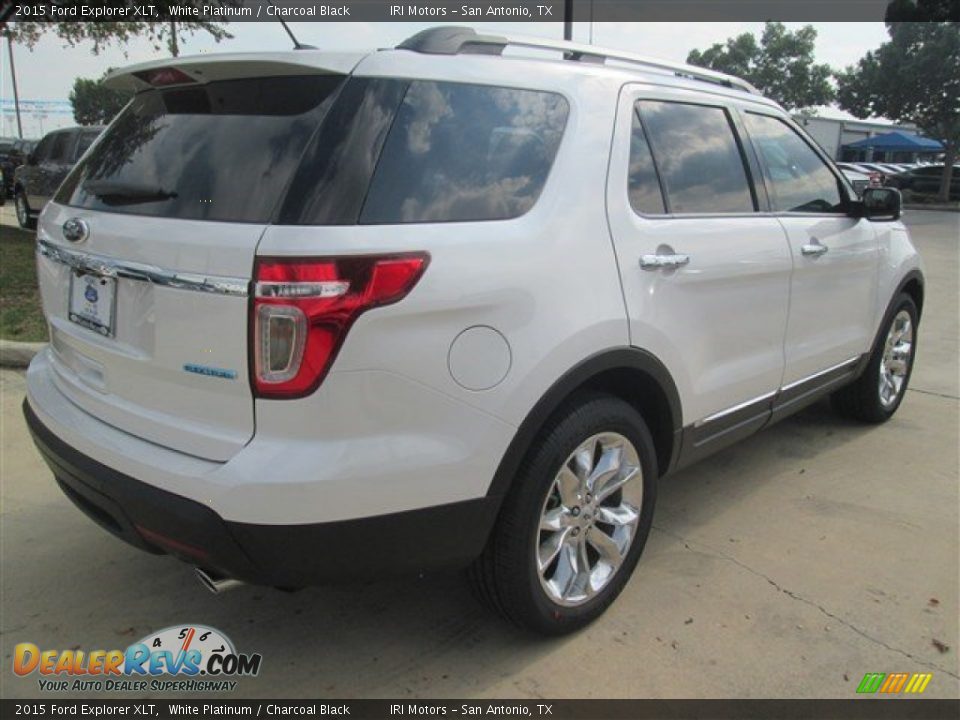 2015 Ford Explorer XLT White Platinum / Charcoal Black Photo #8