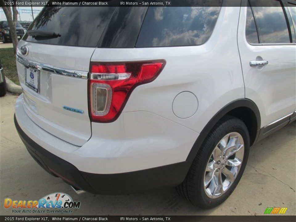 2015 Ford Explorer XLT White Platinum / Charcoal Black Photo #9