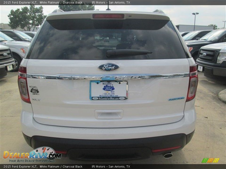 2015 Ford Explorer XLT White Platinum / Charcoal Black Photo #11