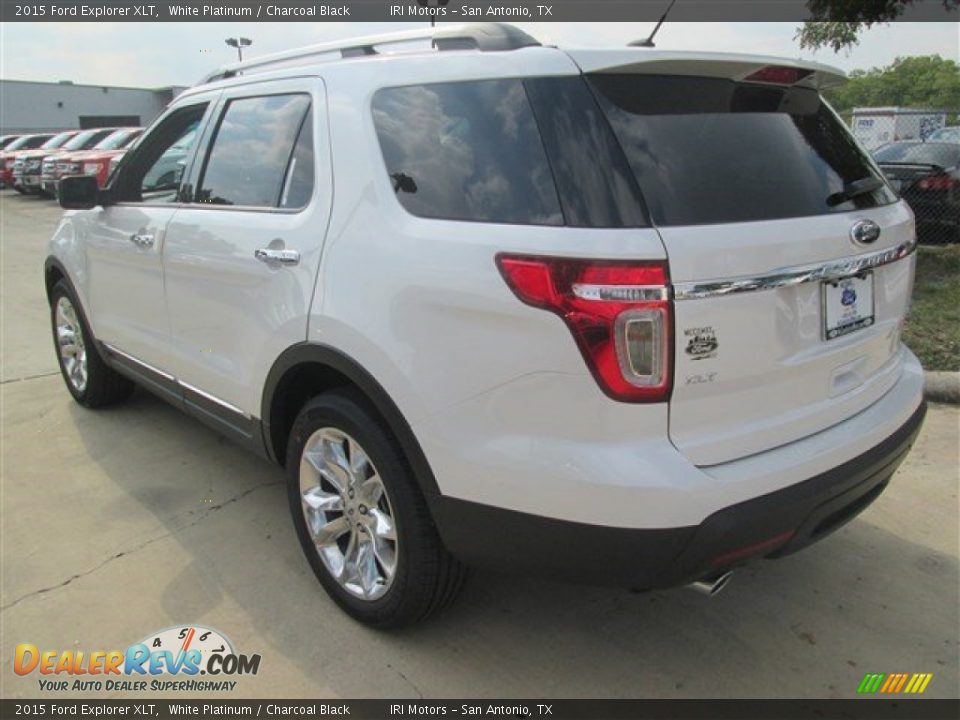 2015 Ford Explorer XLT White Platinum / Charcoal Black Photo #14
