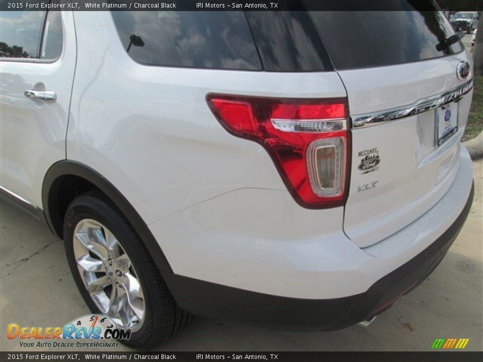 2015 Ford Explorer XLT White Platinum / Charcoal Black Photo #15