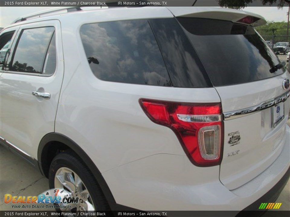 2015 Ford Explorer XLT White Platinum / Charcoal Black Photo #16