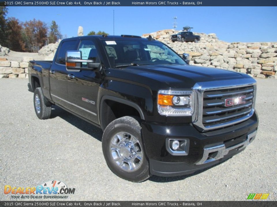 2015 GMC Sierra 2500HD SLE Crew Cab 4x4 Onyx Black / Jet Black Photo #1