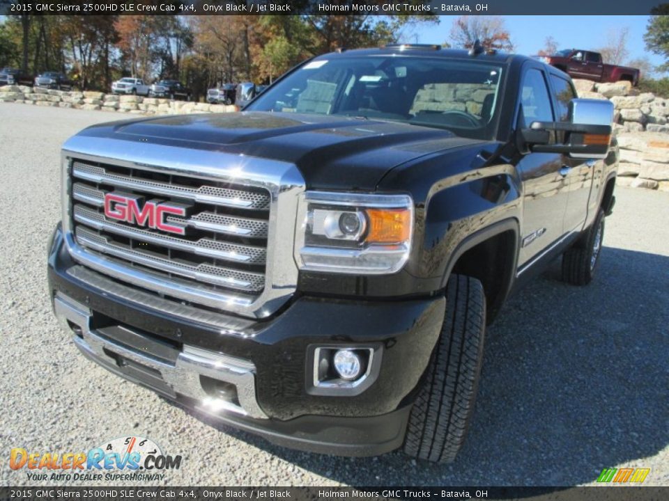 2015 GMC Sierra 2500HD SLE Crew Cab 4x4 Onyx Black / Jet Black Photo #2