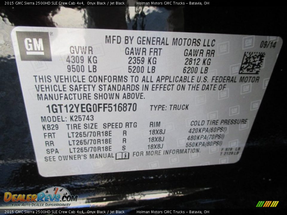2015 GMC Sierra 2500HD SLE Crew Cab 4x4 Onyx Black / Jet Black Photo #7