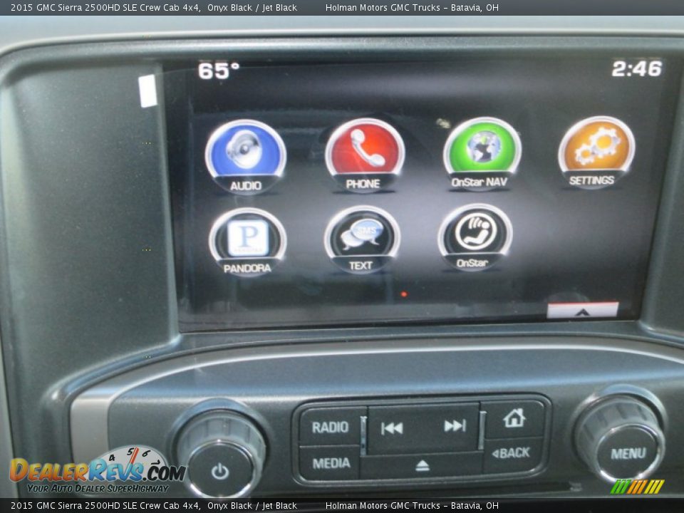 2015 GMC Sierra 2500HD SLE Crew Cab 4x4 Onyx Black / Jet Black Photo #12