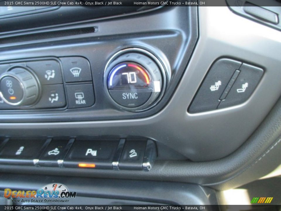 2015 GMC Sierra 2500HD SLE Crew Cab 4x4 Onyx Black / Jet Black Photo #16