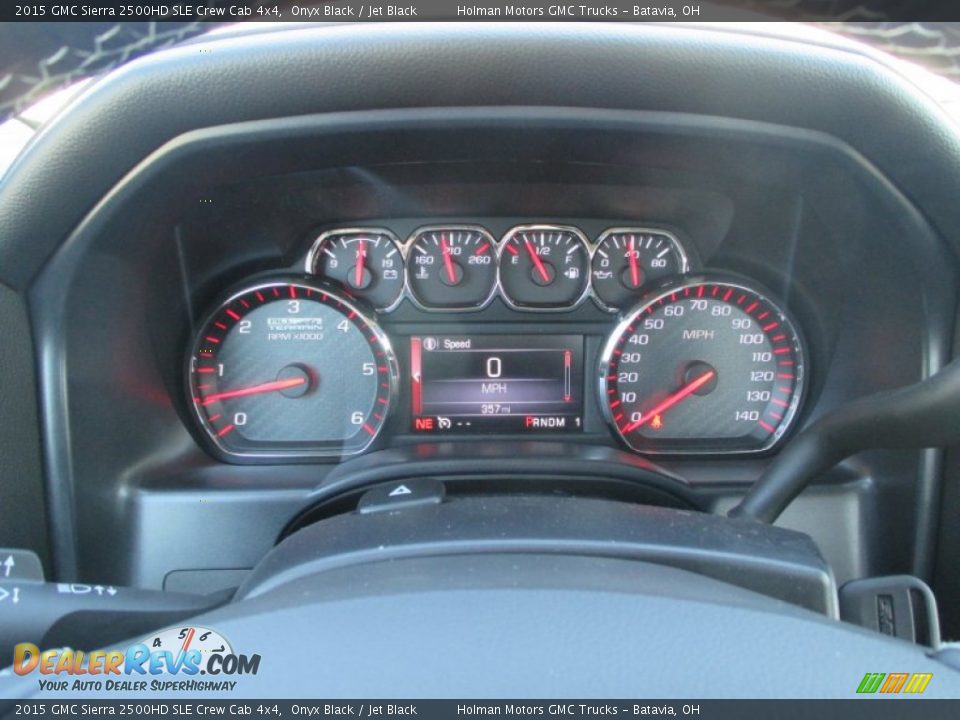 2015 GMC Sierra 2500HD SLE Crew Cab 4x4 Onyx Black / Jet Black Photo #24