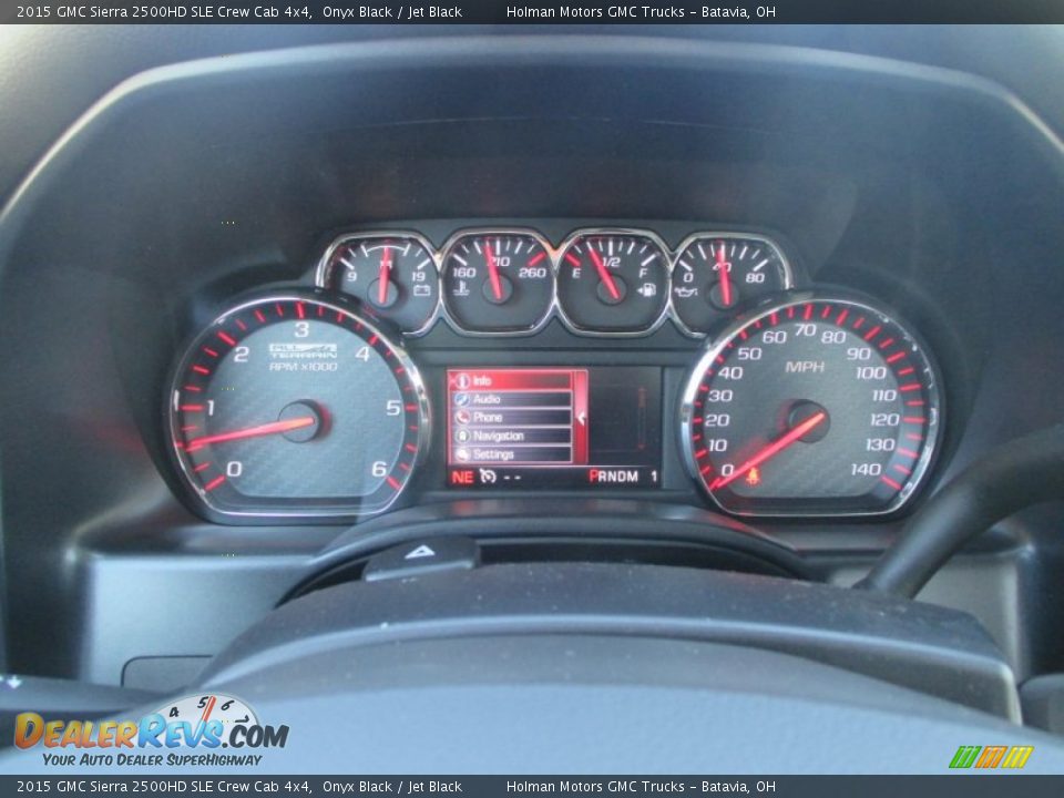 2015 GMC Sierra 2500HD SLE Crew Cab 4x4 Onyx Black / Jet Black Photo #25