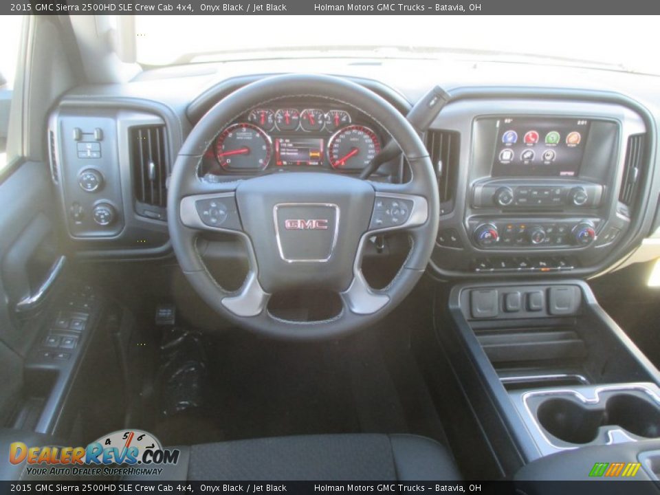2015 GMC Sierra 2500HD SLE Crew Cab 4x4 Onyx Black / Jet Black Photo #32