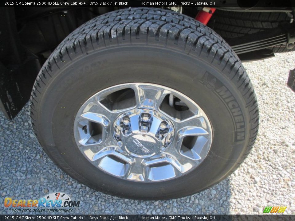 2015 GMC Sierra 2500HD SLE Crew Cab 4x4 Onyx Black / Jet Black Photo #34