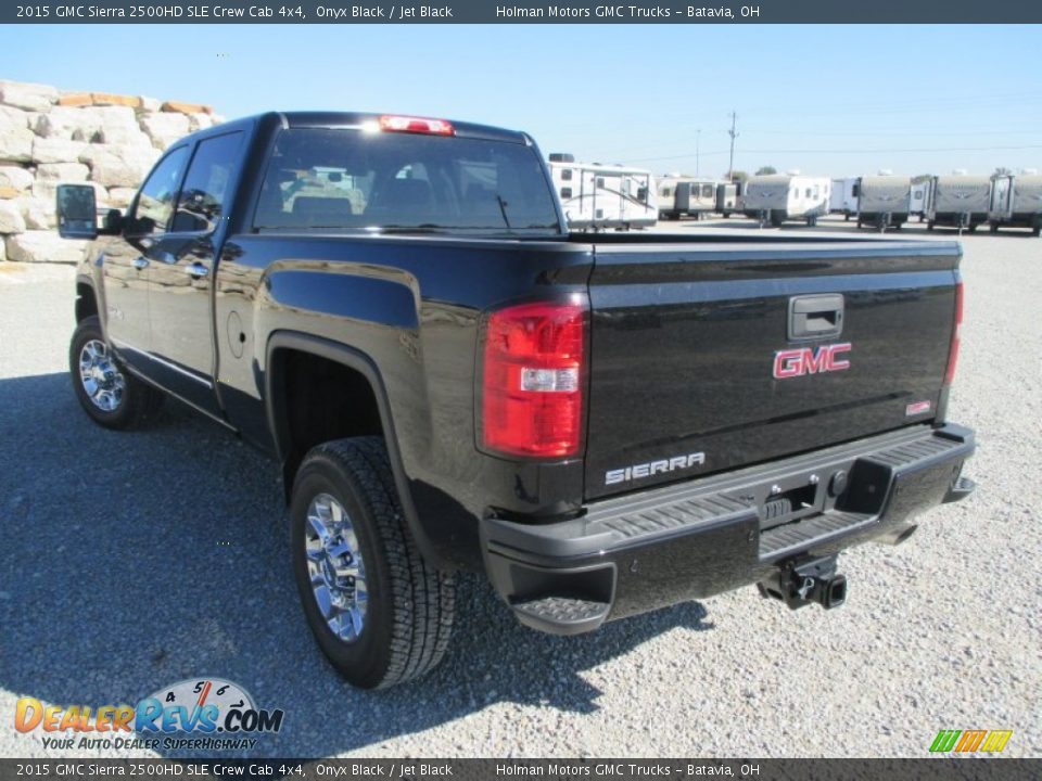 2015 GMC Sierra 2500HD SLE Crew Cab 4x4 Onyx Black / Jet Black Photo #35
