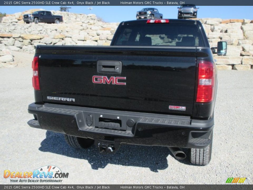 2015 GMC Sierra 2500HD SLE Crew Cab 4x4 Onyx Black / Jet Black Photo #36
