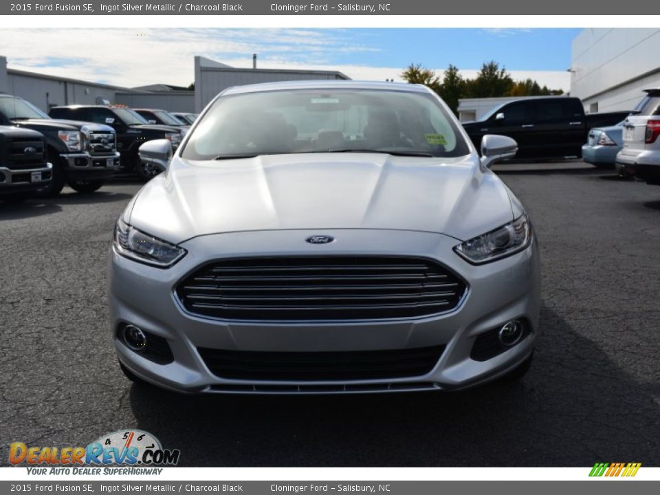 2015 Ford Fusion SE Ingot Silver Metallic / Charcoal Black Photo #4