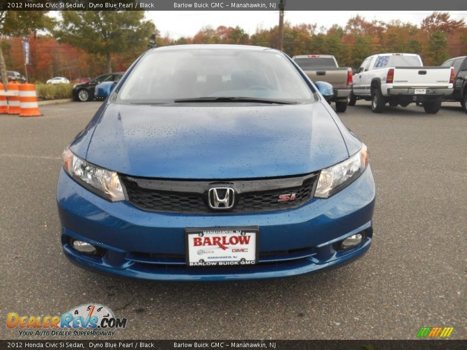 2012 Honda Civic Si Sedan Dyno Blue Pearl / Black Photo #2