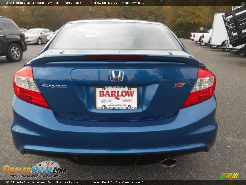 2012 Honda Civic Si Sedan Dyno Blue Pearl / Black Photo #5