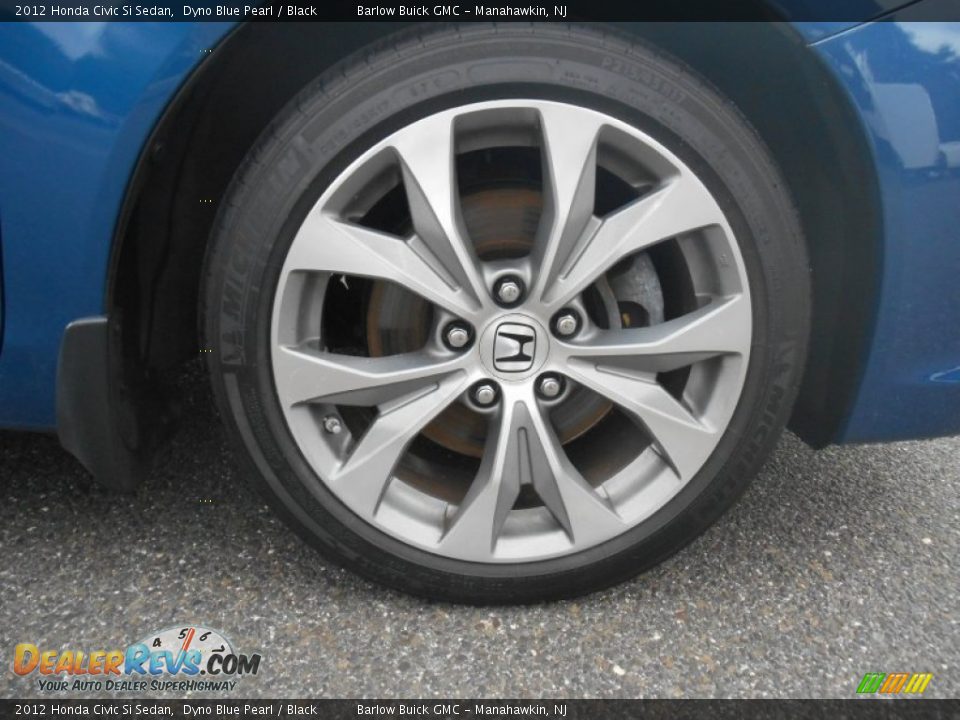 2012 Honda Civic Si Sedan Dyno Blue Pearl / Black Photo #7