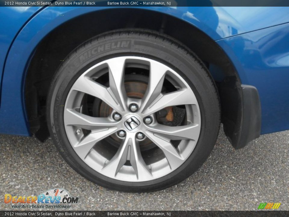2012 Honda Civic Si Sedan Dyno Blue Pearl / Black Photo #9