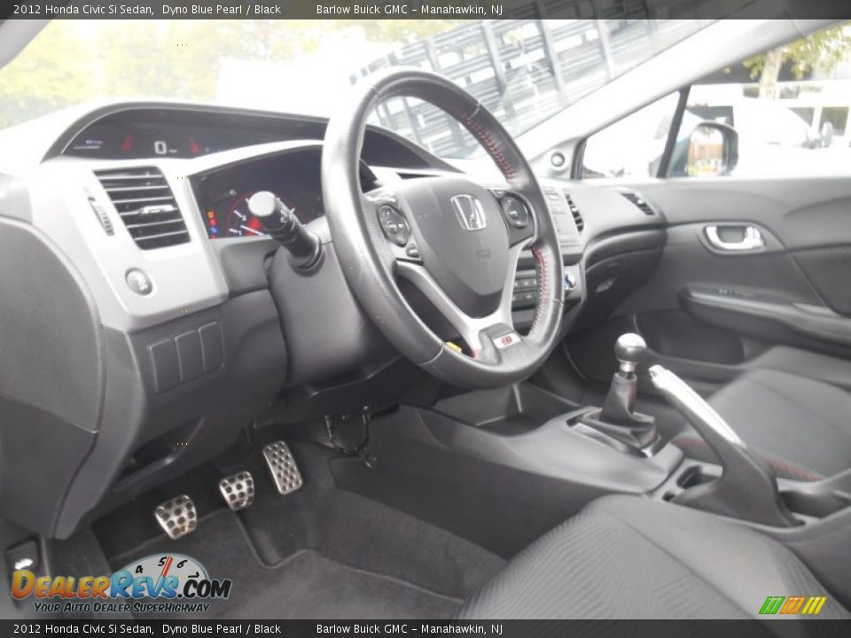2012 Honda Civic Si Sedan Dyno Blue Pearl / Black Photo #14