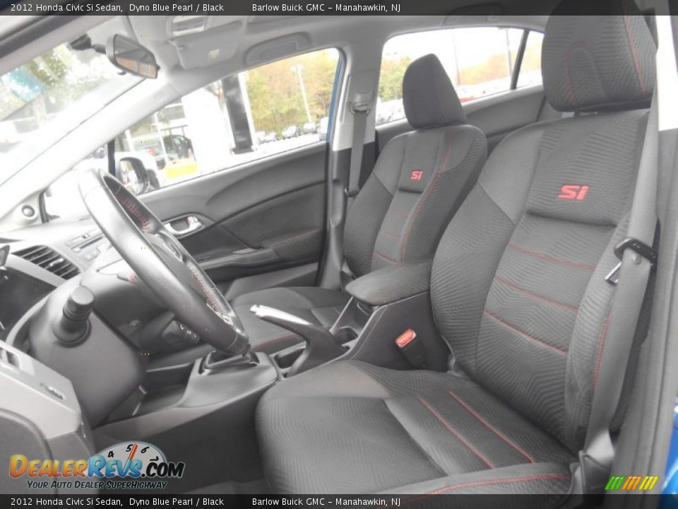 2012 Honda Civic Si Sedan Dyno Blue Pearl / Black Photo #15