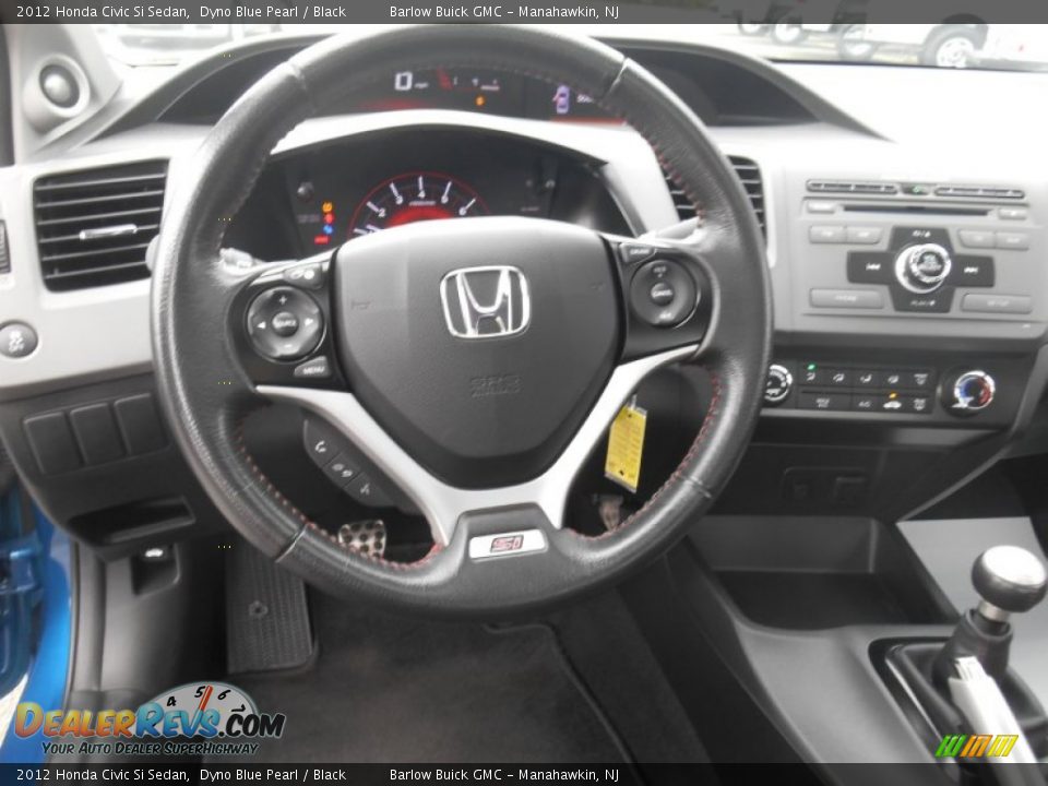 2012 Honda Civic Si Sedan Dyno Blue Pearl / Black Photo #19