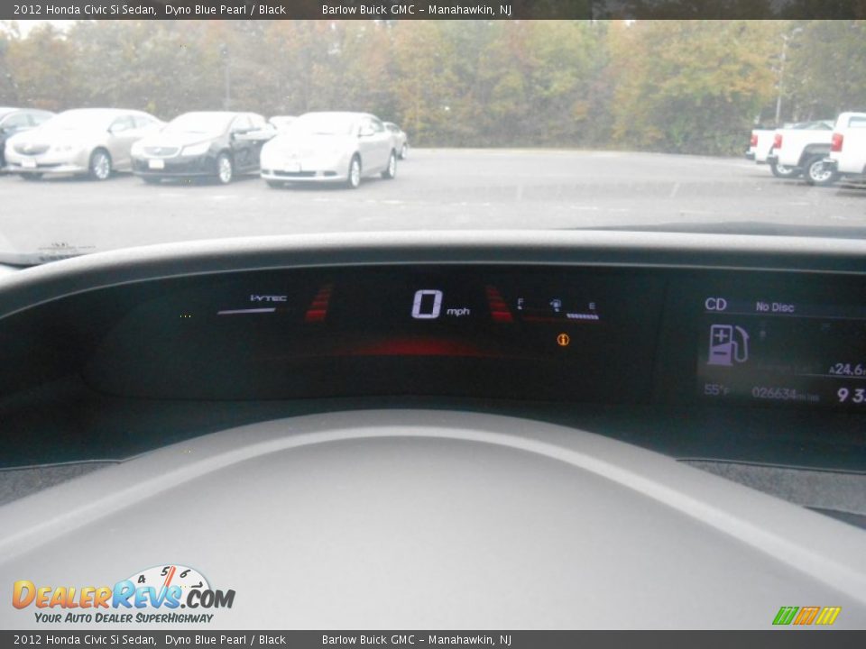 2012 Honda Civic Si Sedan Dyno Blue Pearl / Black Photo #24