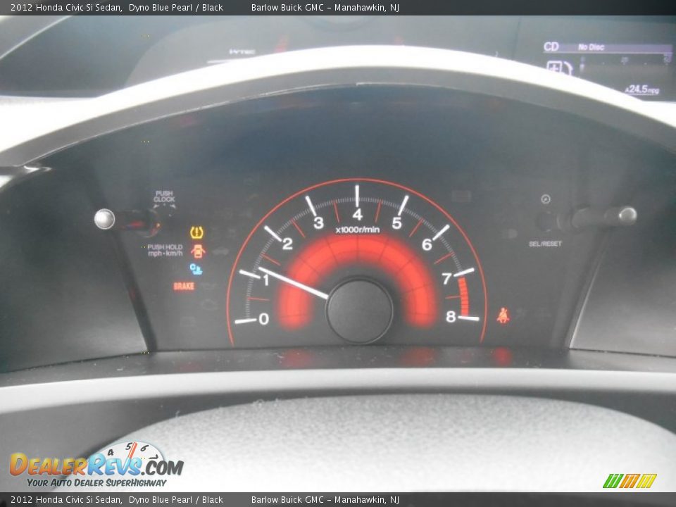 2012 Honda Civic Si Sedan Dyno Blue Pearl / Black Photo #25