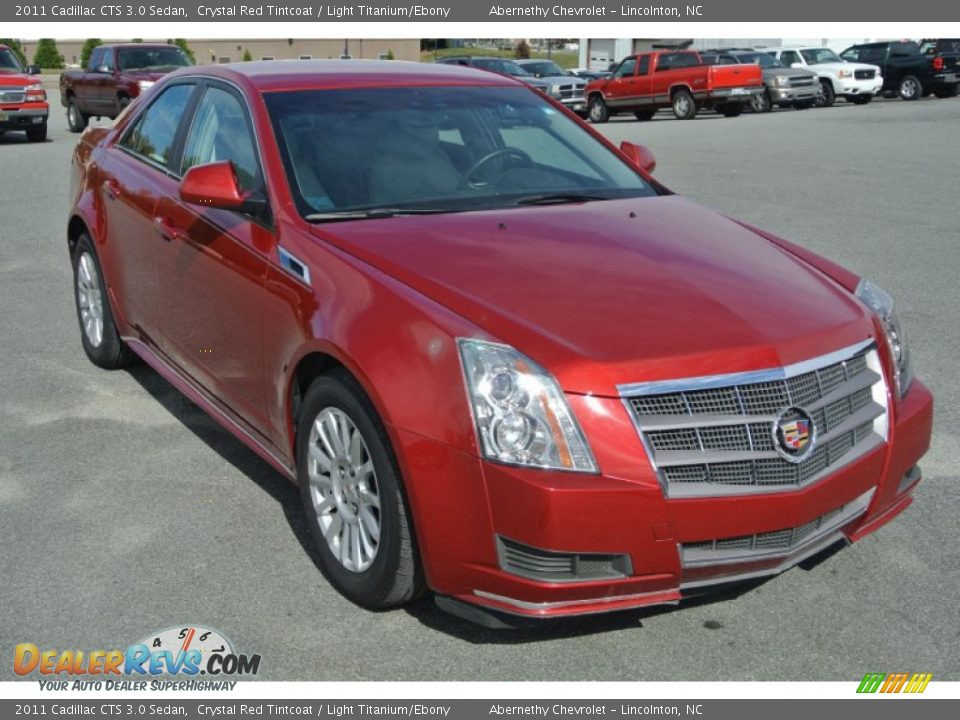 2011 Cadillac CTS 3.0 Sedan Crystal Red Tintcoat / Light Titanium/Ebony Photo #1