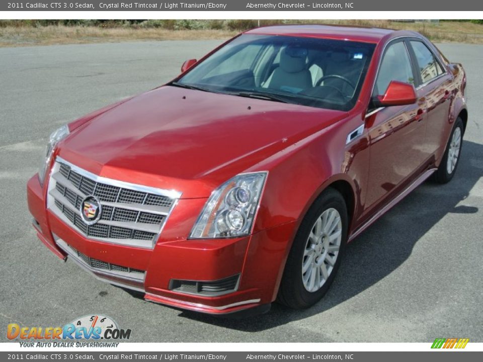 2011 Cadillac CTS 3.0 Sedan Crystal Red Tintcoat / Light Titanium/Ebony Photo #2