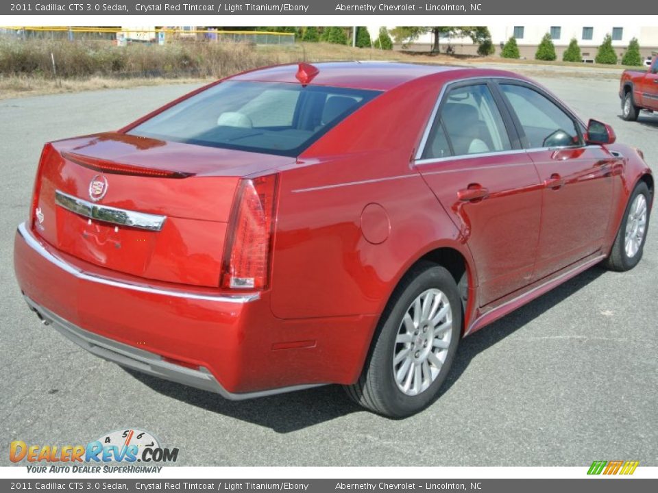2011 Cadillac CTS 3.0 Sedan Crystal Red Tintcoat / Light Titanium/Ebony Photo #5