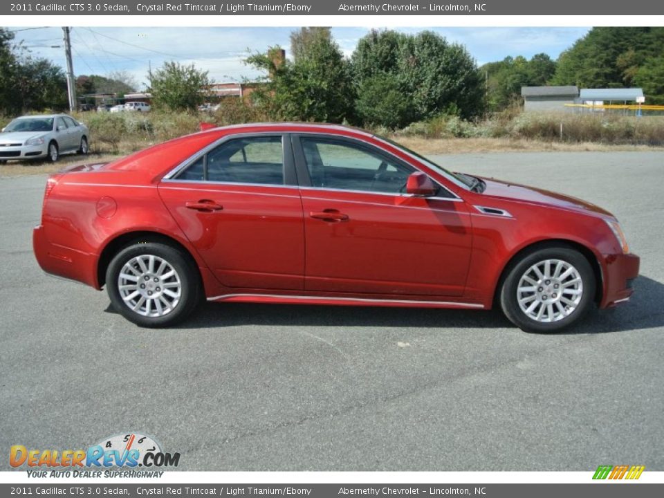 2011 Cadillac CTS 3.0 Sedan Crystal Red Tintcoat / Light Titanium/Ebony Photo #6