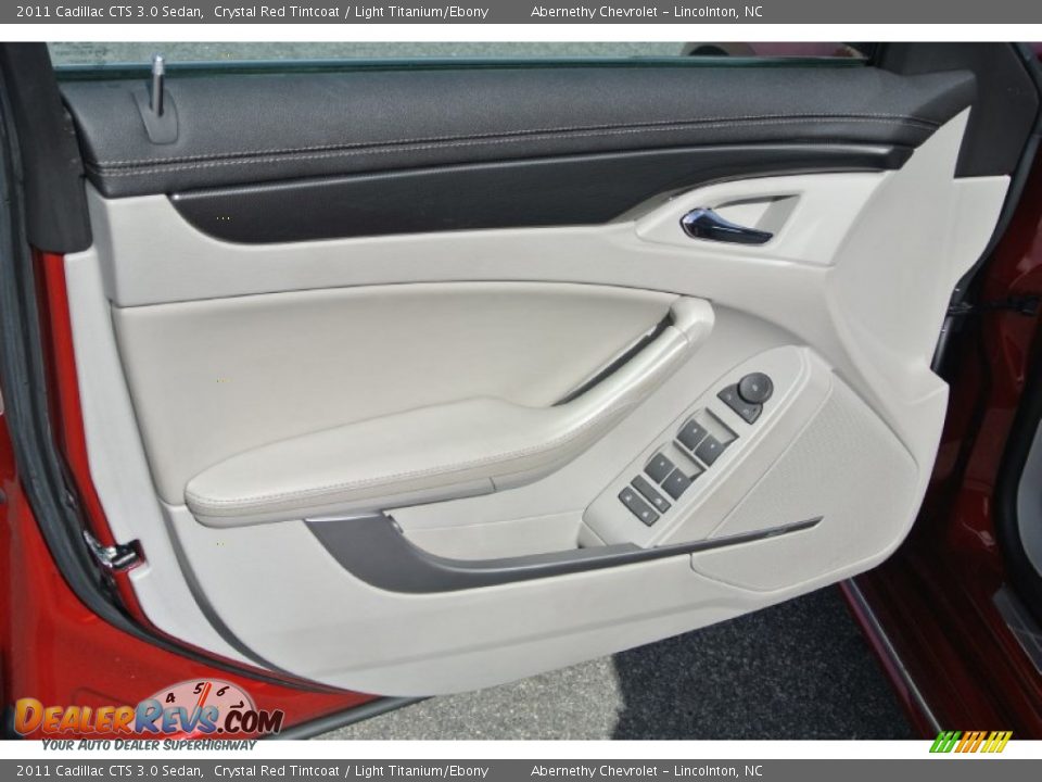 2011 Cadillac CTS 3.0 Sedan Crystal Red Tintcoat / Light Titanium/Ebony Photo #10