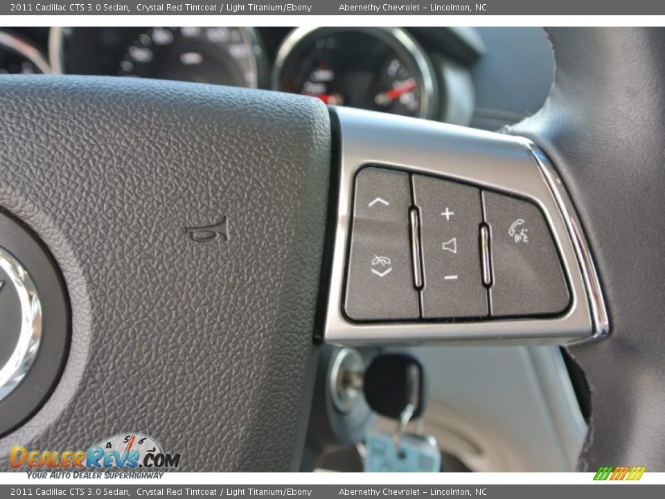 2011 Cadillac CTS 3.0 Sedan Crystal Red Tintcoat / Light Titanium/Ebony Photo #15