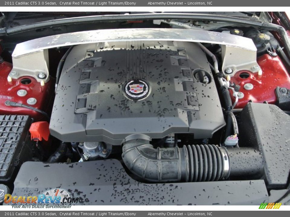 2011 Cadillac CTS 3.0 Sedan Crystal Red Tintcoat / Light Titanium/Ebony Photo #21