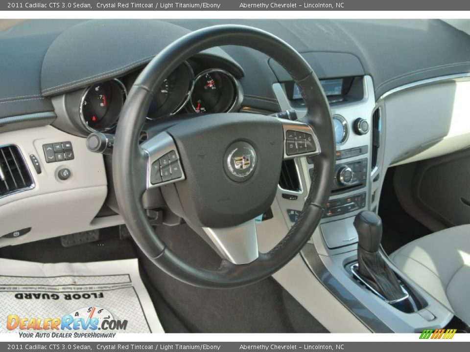 2011 Cadillac CTS 3.0 Sedan Crystal Red Tintcoat / Light Titanium/Ebony Photo #22